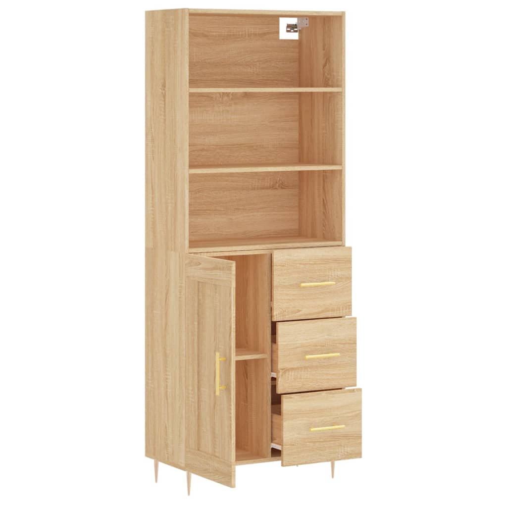 Image Buffet haut Chêne sonoma 69,5x34x180 cm Bois d'ingénierie | Xios Store SNC vidaXL Xios Store SNC