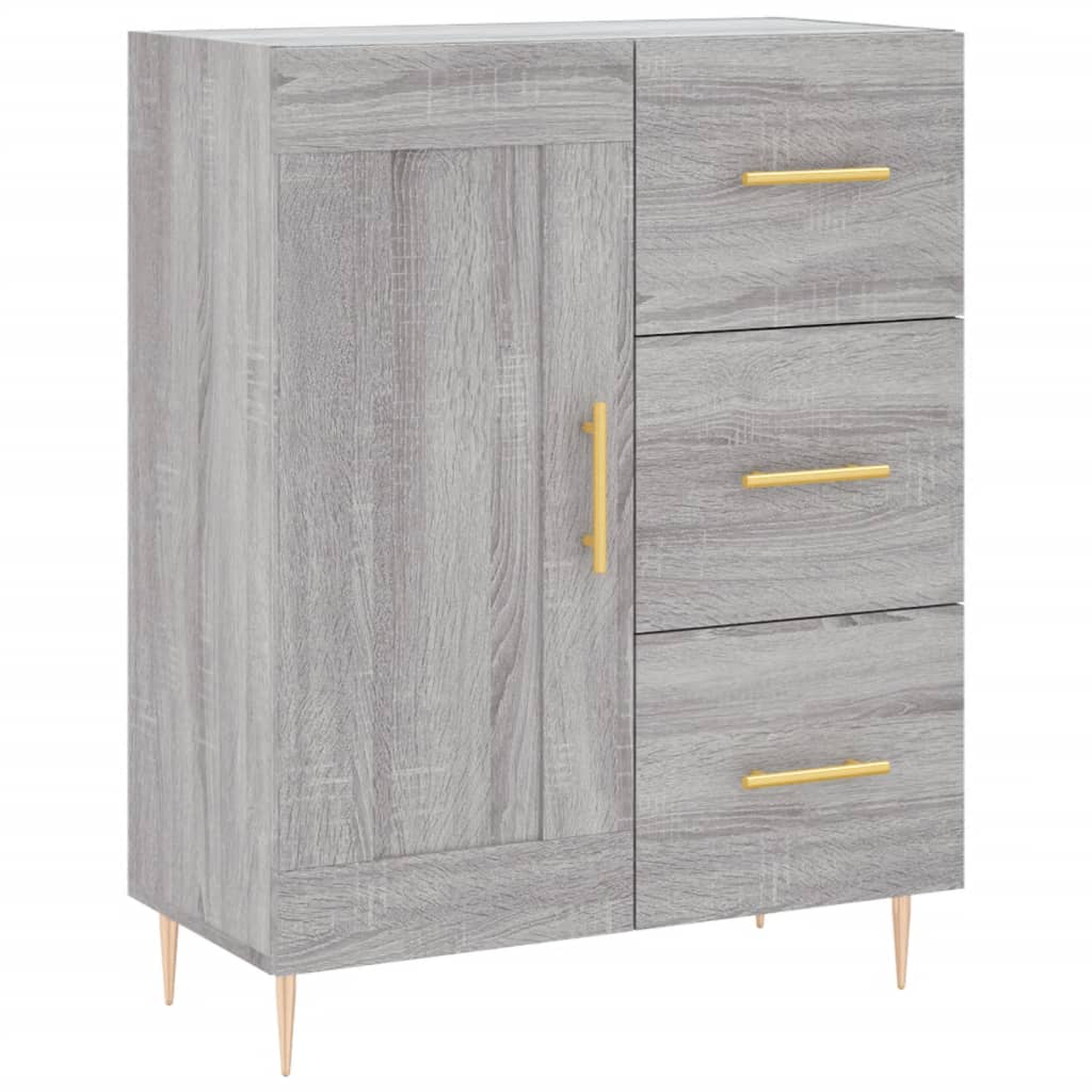 Image Buffet haut Sonoma gris 69,5x34x180 cm Bois d'ingénierie | Xios Store SNC vidaXL Xios Store SNC