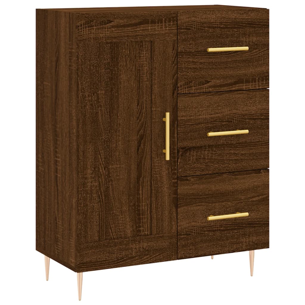 Image Buffet haut Chêne marron 69,5x34x180 cm Bois d'ingénierie | Xios Store SNC vidaXL Xios Store SNC