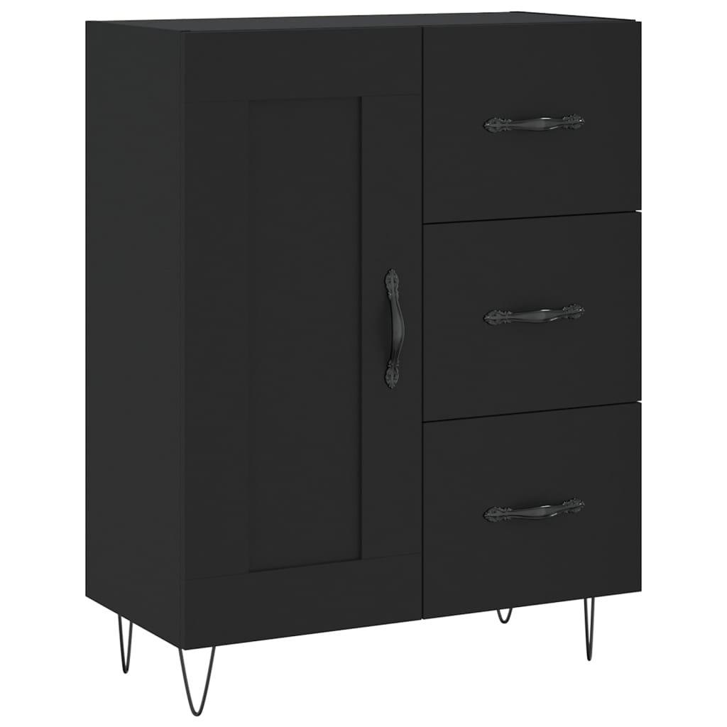 Image Buffet haut Noir 69,5x34x180 cm Bois d'ingénierie | Xios Store SNC vidaXL Xios Store SNC