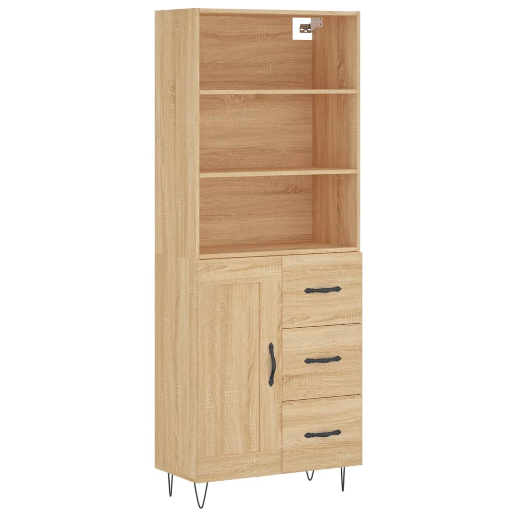 Image Buffet haut Chêne sonoma 69,5x34x180 cm Bois d'ingénierie | Xios Store SNC vidaXL Xios Store SNC