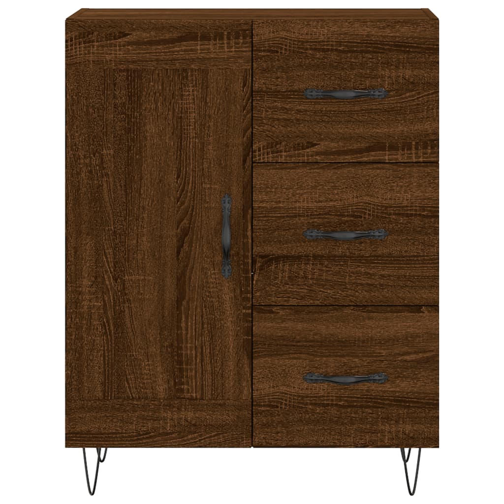 Image Buffet haut Chêne marron 69,5x34x180 cm Bois d'ingénierie | Xios Store SNC vidaXL Xios Store SNC