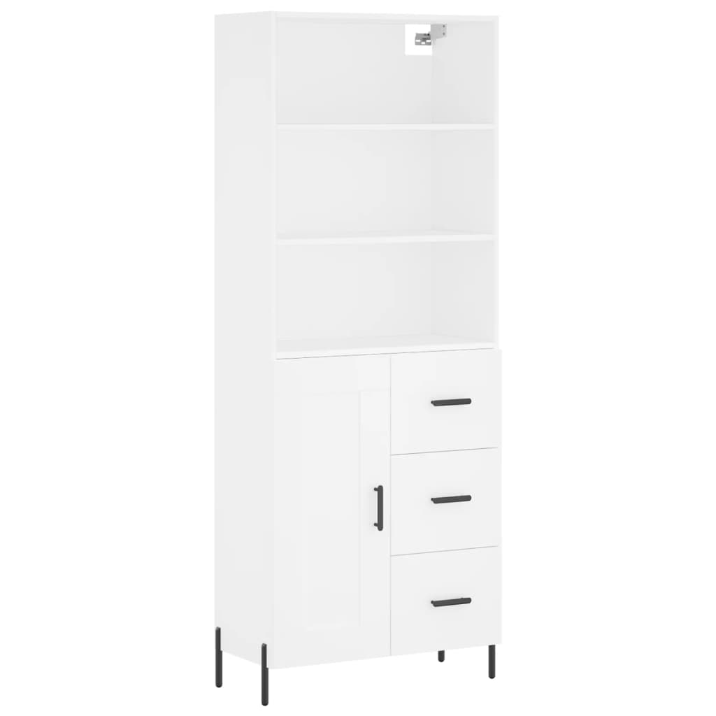 Image Buffet haut Blanc 69,5x34x180 cm Bois d'ingénierie | Xios Store SNC vidaXL Xios Store SNC