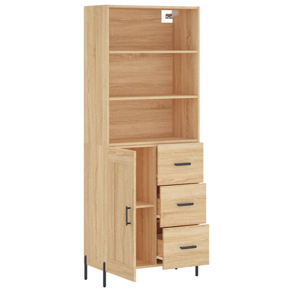 Image Buffet haut Chêne sonoma 69,5x34x180 cm Bois d'ingénierie | Xios Store SNC vidaXL Xios Store SNC