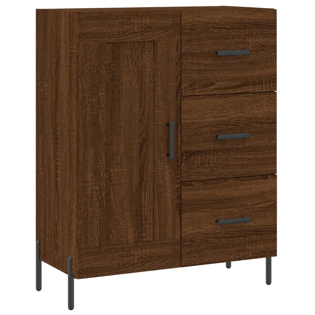 Image Buffet haut Chêne marron 69,5x34x180 cm Bois d'ingénierie | Xios Store SNC vidaXL Xios Store SNC