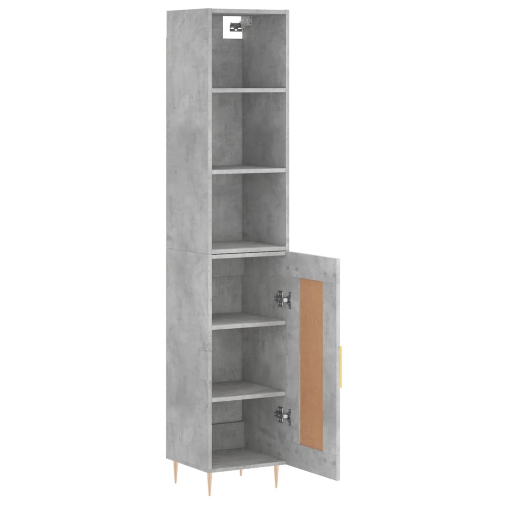 Image Buffet haut Gris béton 34,5x34x180 cm Bois d'ingénierie | Xios Store SNC vidaXL Xios Store SNC