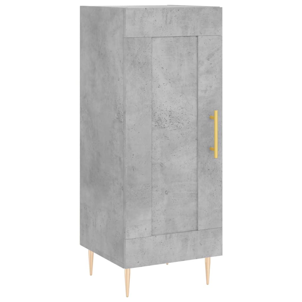 Image Buffet haut Gris béton 34,5x34x180 cm Bois d'ingénierie | Xios Store SNC vidaXL Xios Store SNC