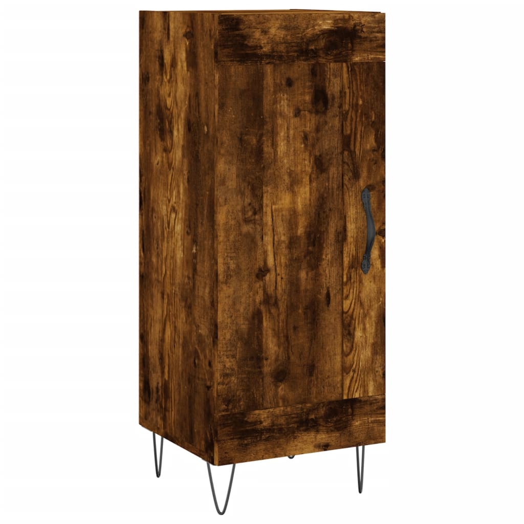 Image Buffet haut Chêne fumé 34,5x34x180 cm Bois d'ingénierie | Xios Store SNC vidaXL Xios Store SNC