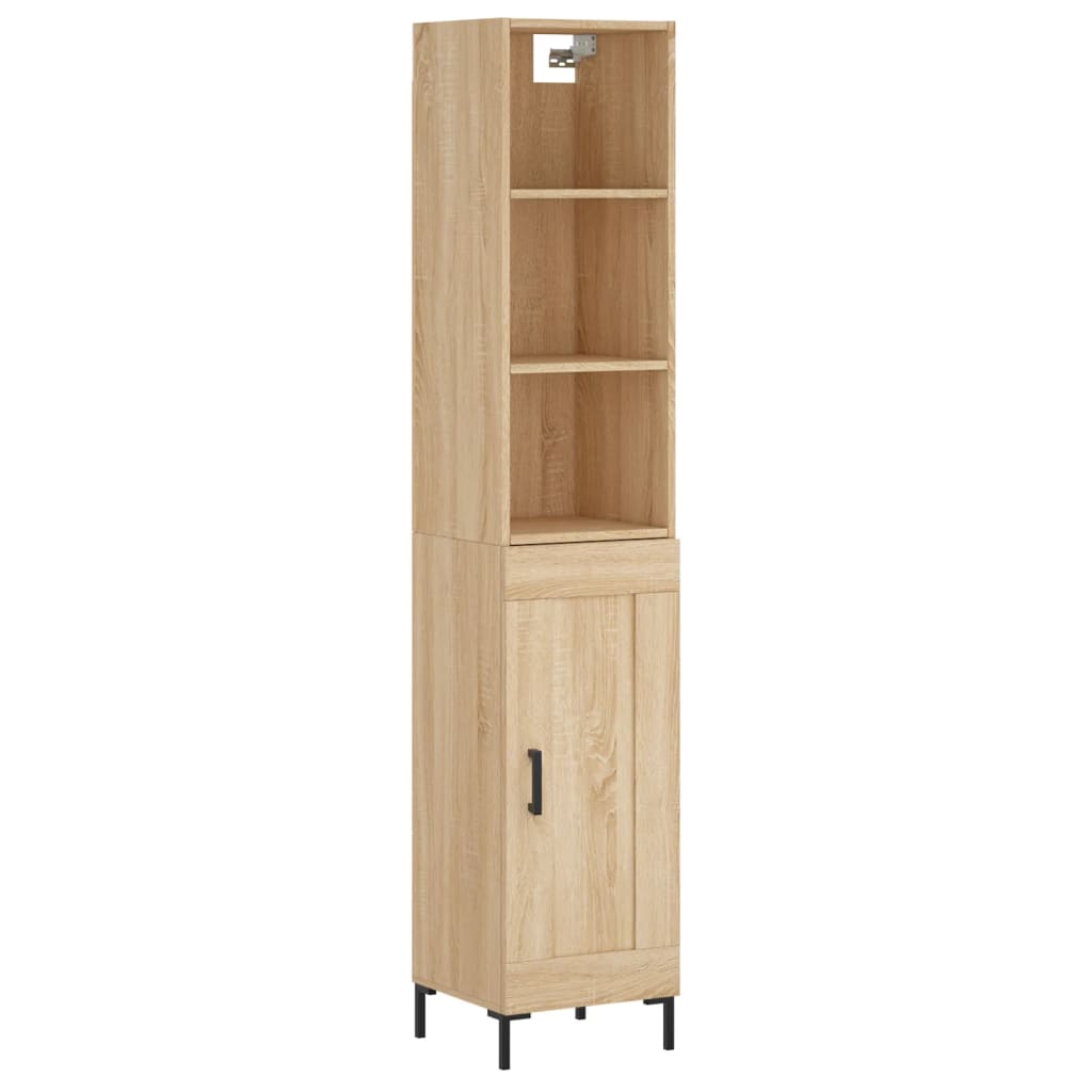 Image Buffet haut Chêne sonoma 34,5x34x180 cm Bois d'ingénierie | Xios Store SNC vidaXL Xios Store SNC