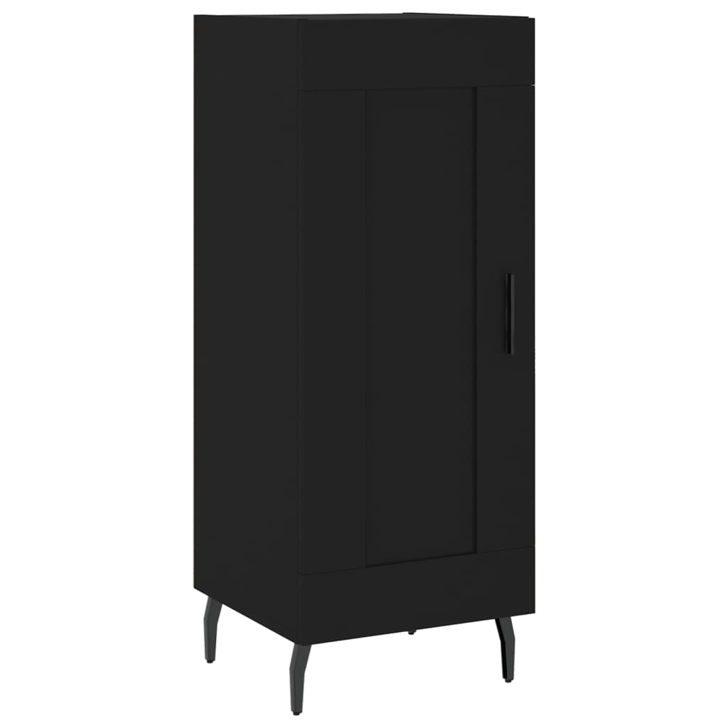 Image Buffet haut Noir 34,5x34x180 cm Bois d'ingénierie | Xios Store SNC vidaXL Xios Store SNC