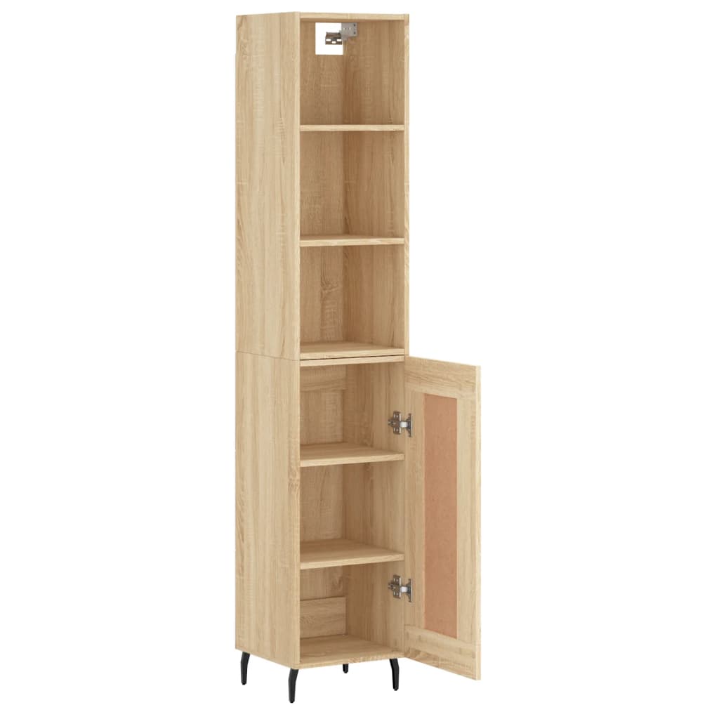 Image Buffet haut Chêne sonoma 34,5x34x180 cm Bois d'ingénierie | Xios Store SNC vidaXL Xios Store SNC