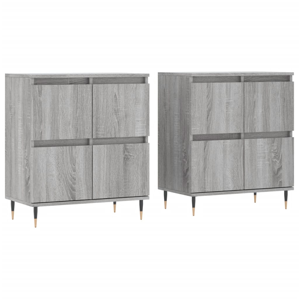 Image Buffets 2 pcs sonoma gris bois d'ingénierie | Xios Store SNC vidaXL Xios Store SNC