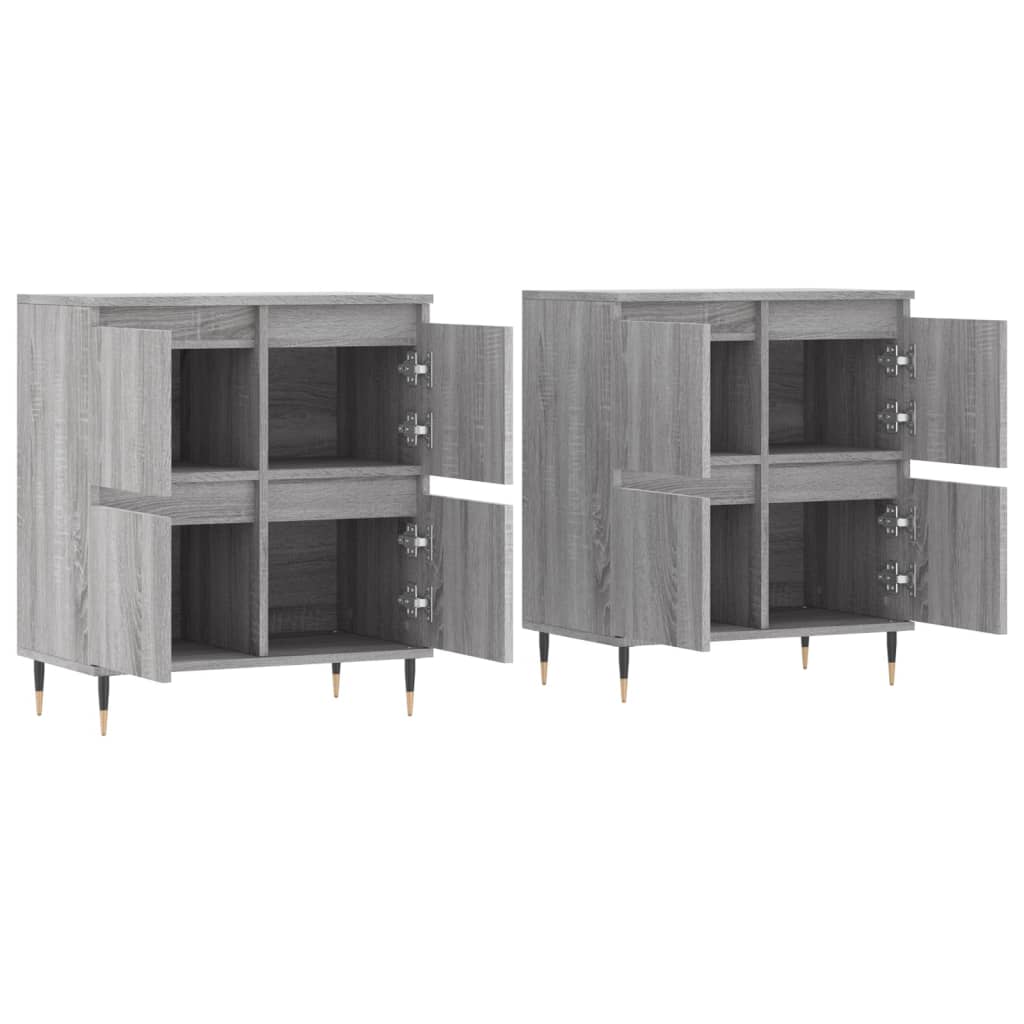 Image Buffets 2 pcs sonoma gris bois d'ingénierie | Xios Store SNC vidaXL Xios Store SNC