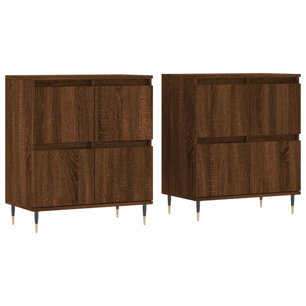 Image Buffets 2 pcs chêne marron bois d'ingénierie | Xios Store SNC vidaXL Xios Store SNC