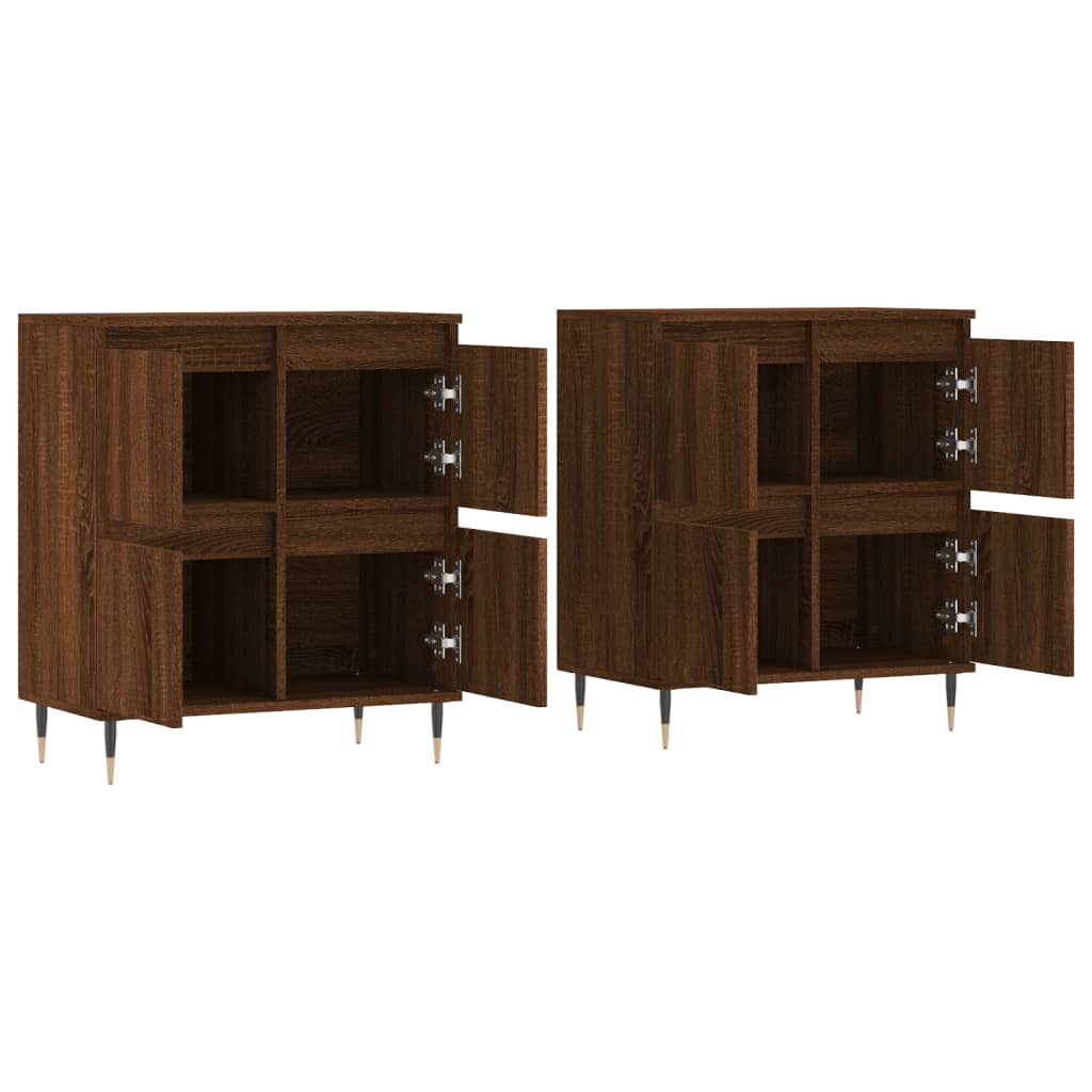 Image Buffets 2 pcs chêne marron bois d'ingénierie | Xios Store SNC vidaXL Xios Store SNC