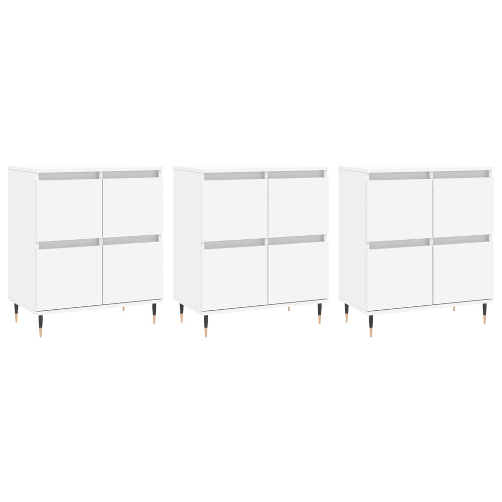 Image Buffets 3 pcs Blanc Bois d'ingénierie | Xios Store SNC vidaXL Xios Store SNC