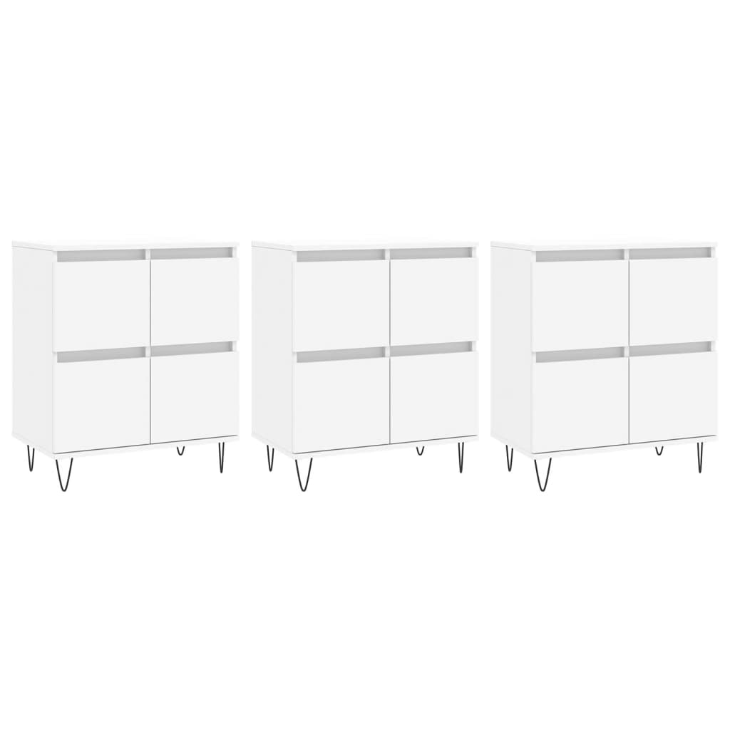 Image Buffets 3 pcs Blanc Bois d'ingénierie | Xios Store SNC vidaXL Xios Store SNC