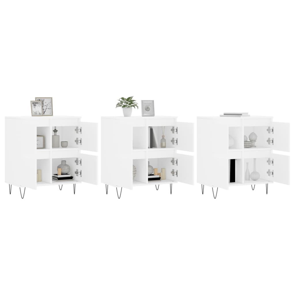 Image Buffets 3 pcs Blanc Bois d'ingénierie | Xios Store SNC vidaXL Xios Store SNC