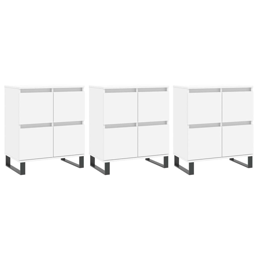 Image Buffets 3 pcs Blanc Bois d'ingénierie | Xios Store SNC vidaXL Xios Store SNC