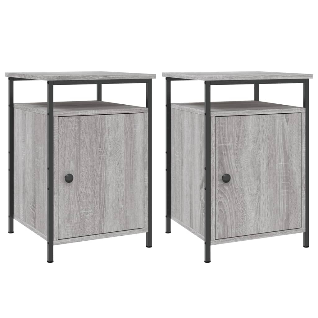 Tables de chevet 2 pcs sonoma gris 40x42x60cm bois d'ingénierie Tables de chevet vidaXL   