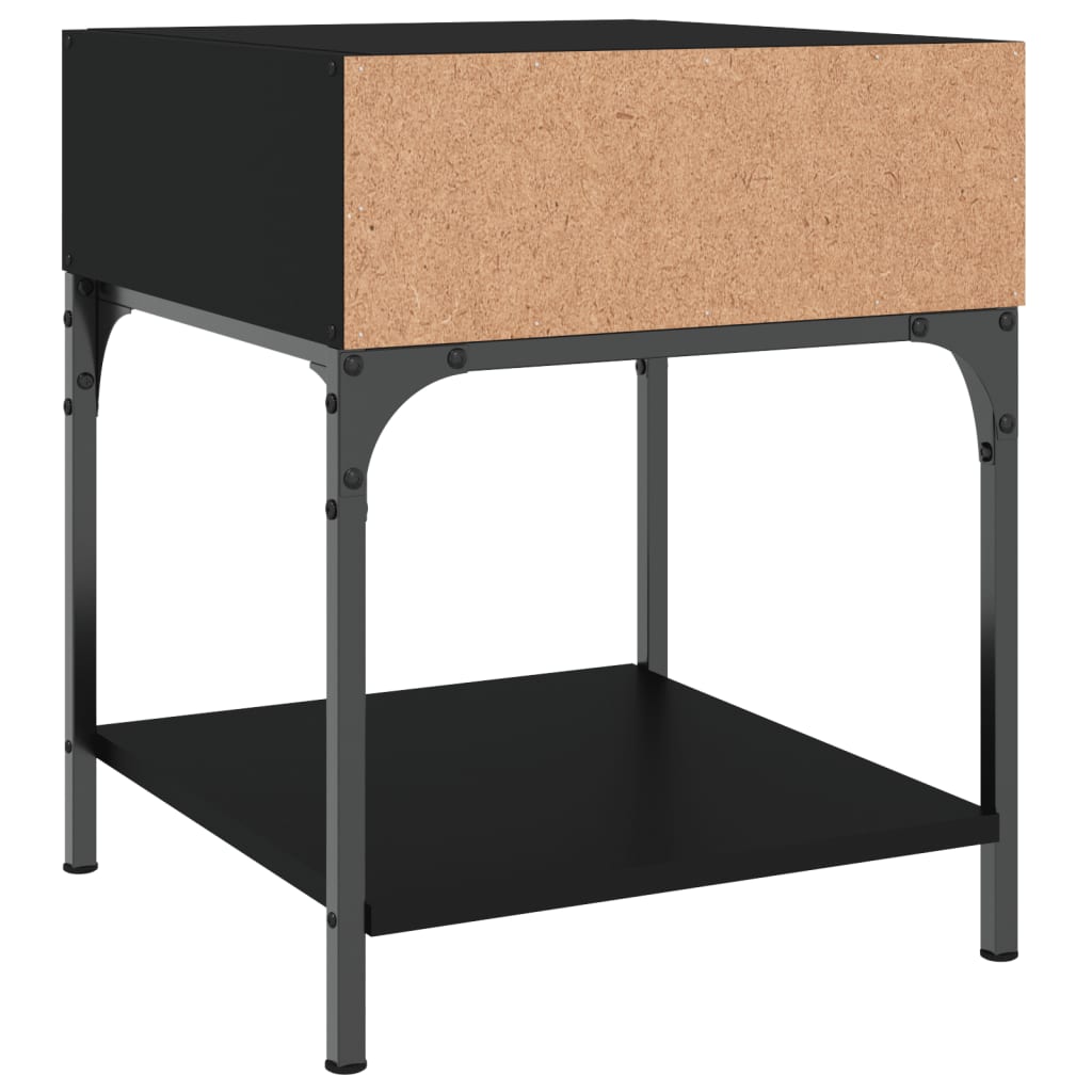 Tables de chevet 2 pcs noir 40x41x50 cm bois d’ingénierie Tables de chevet vidaXL   