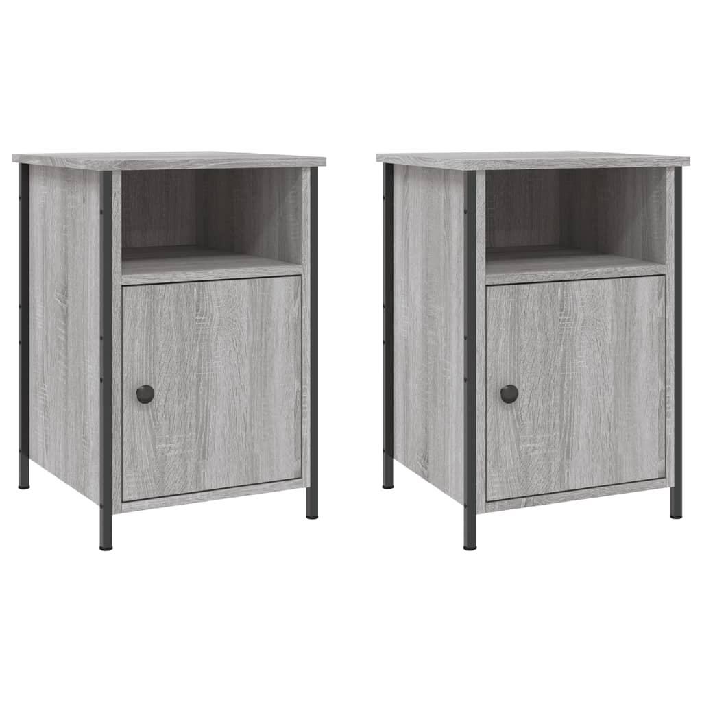 Tables de chevet 2 pcs sonoma gris 40x42x60cm bois d'ingénierie Tables de chevet vidaXL   