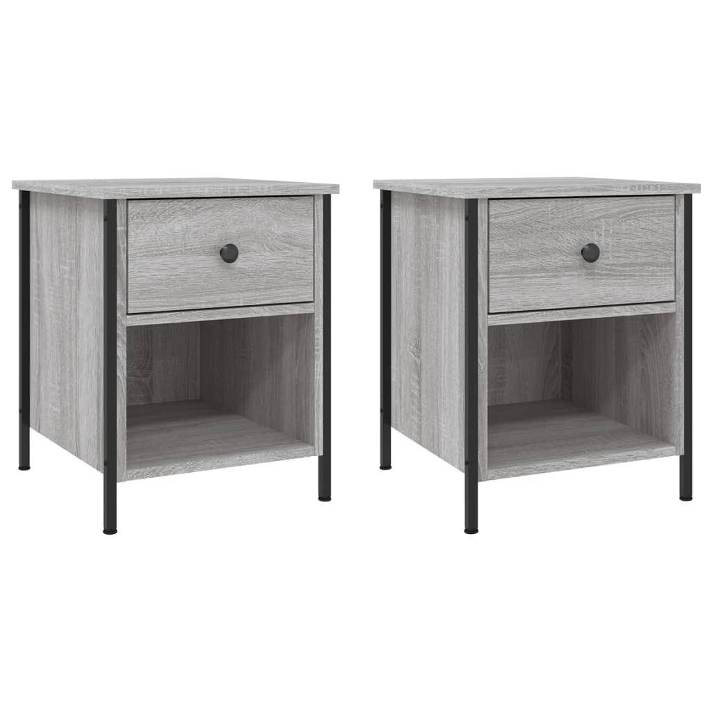 Tables de chevet 2 pcs sonoma gris 40x42x50cm bois d'ingénierie Tables de chevet vidaXL   