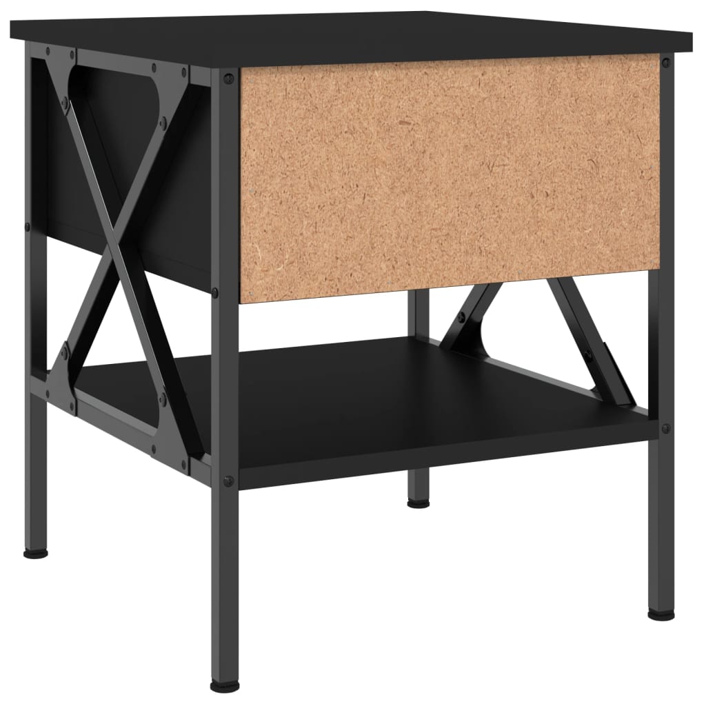 Tables de chevet 2 pcs noir 40x42x45 cm bois d’ingénierie Tables de chevet vidaXL   