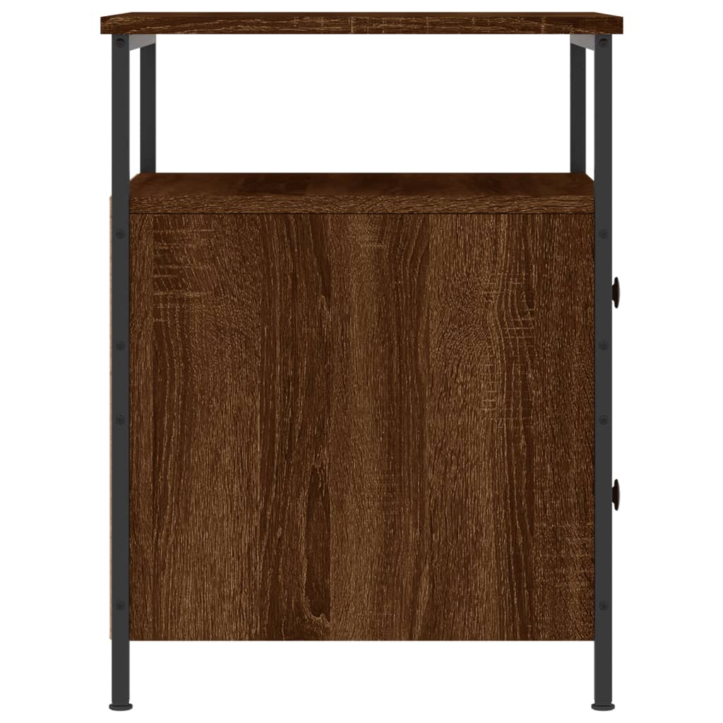 Table de chevet chêne marron 44x45x60 cm bois d'ingénierie Tables de chevet vidaXL   