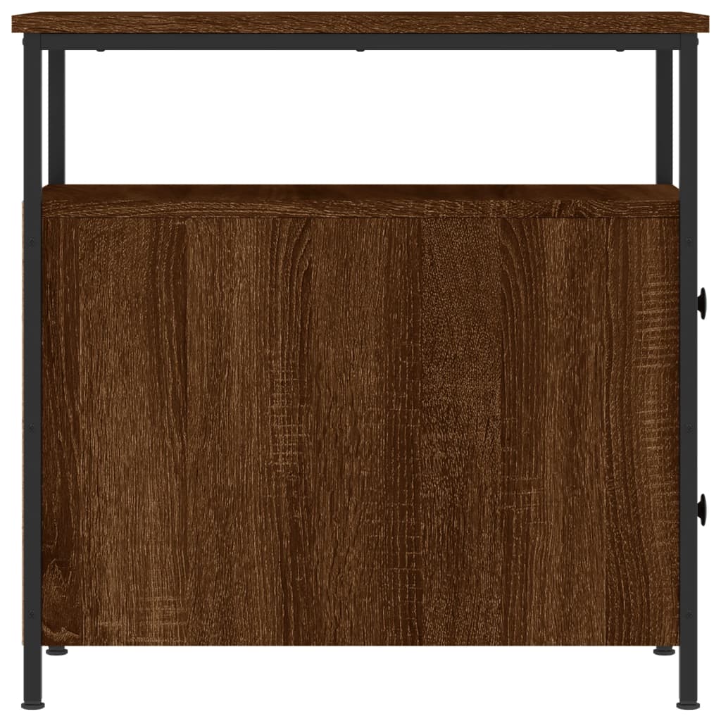 Table de chevet chêne marron 30x60x60 cm bois d'ingénierie Tables de chevet vidaXL   