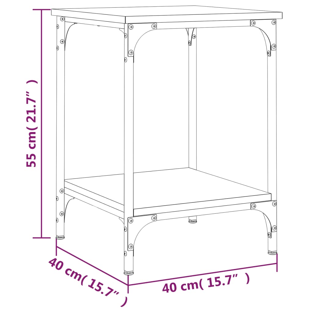 Table basse chêne sonoma 40x40x55 cm bois d'ingénierie Tables basses vidaXL   