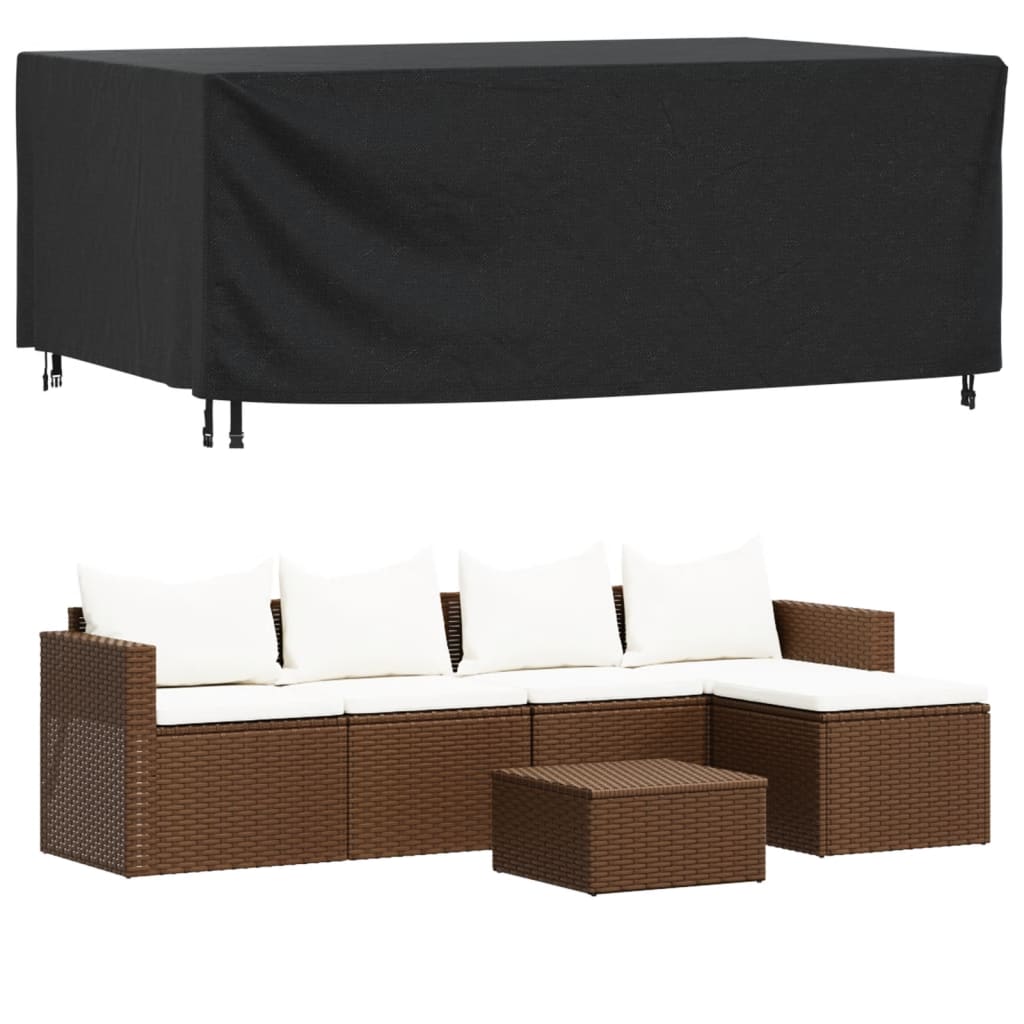 Housse de salon de jardin noir 240x140x90 cm imperméable 420D - Xios Store SNC