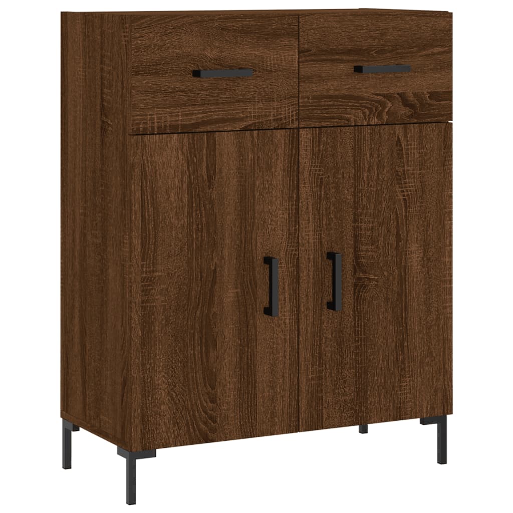 Buffet chêne marron 69,5x34x90 cm bois d'ingénierie - Xios Store SNC