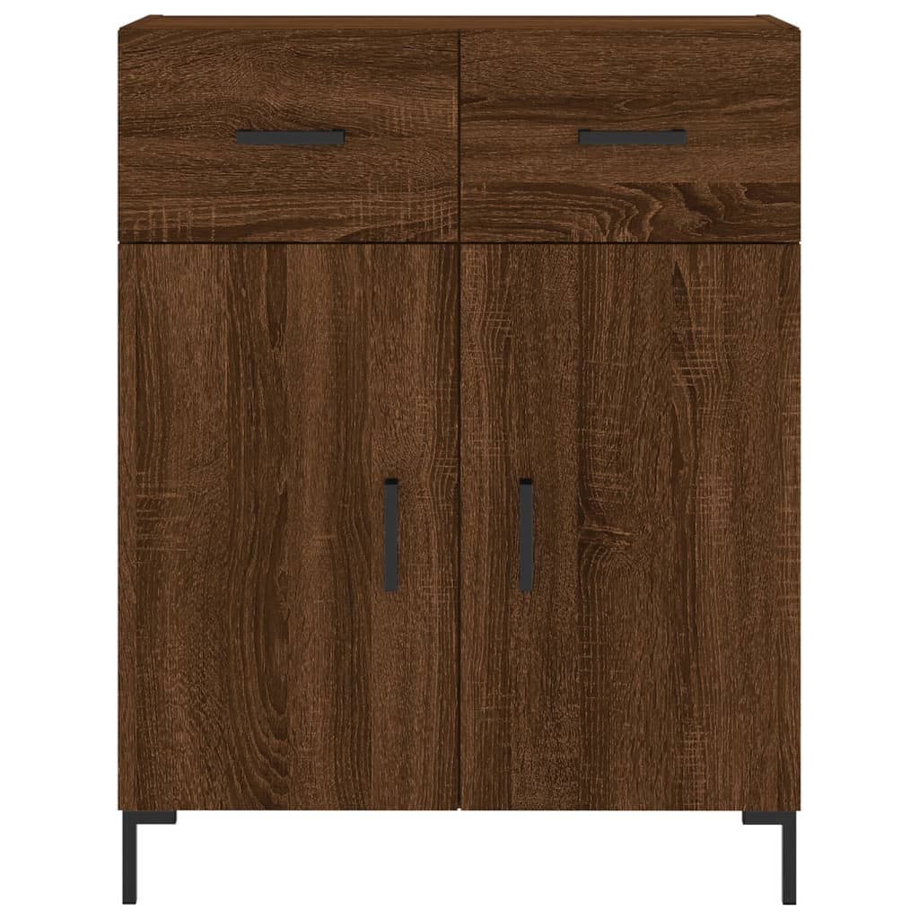 Buffet chêne marron 69,5x34x90 cm bois d'ingénierie - Xios Store SNC