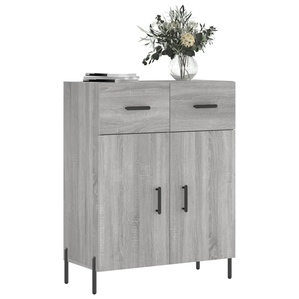 Buffet sonoma gris 69,5x34x90 cm bois d'ingénierie - Xios Store SNC