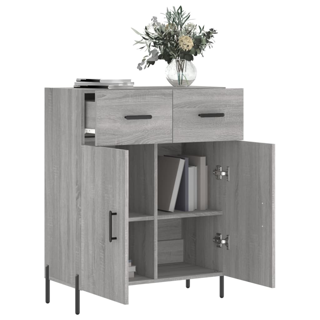 Buffet sonoma gris 69,5x34x90 cm bois d'ingénierie - Xios Store SNC