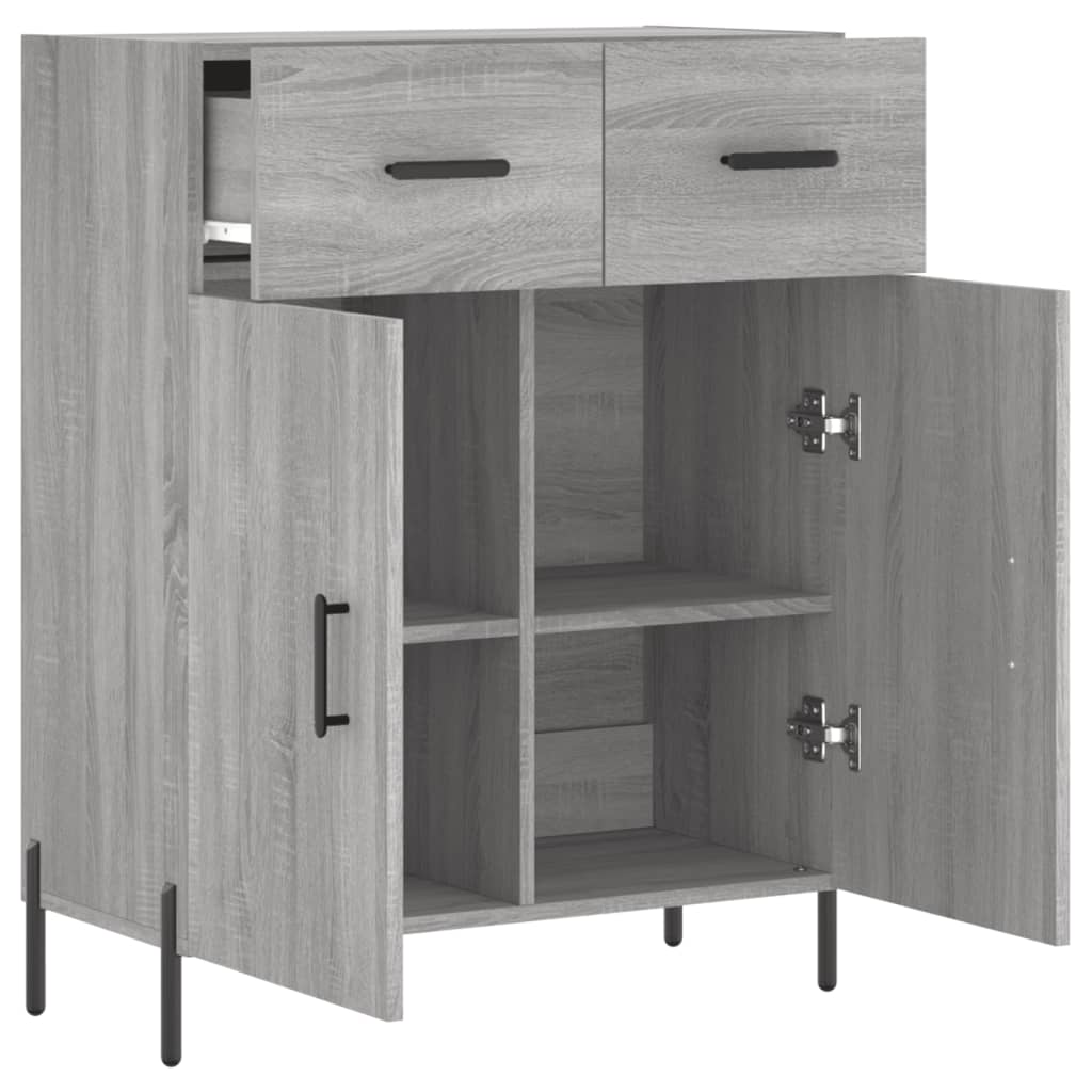 Buffet sonoma gris 69,5x34x90 cm bois d'ingénierie - Xios Store SNC