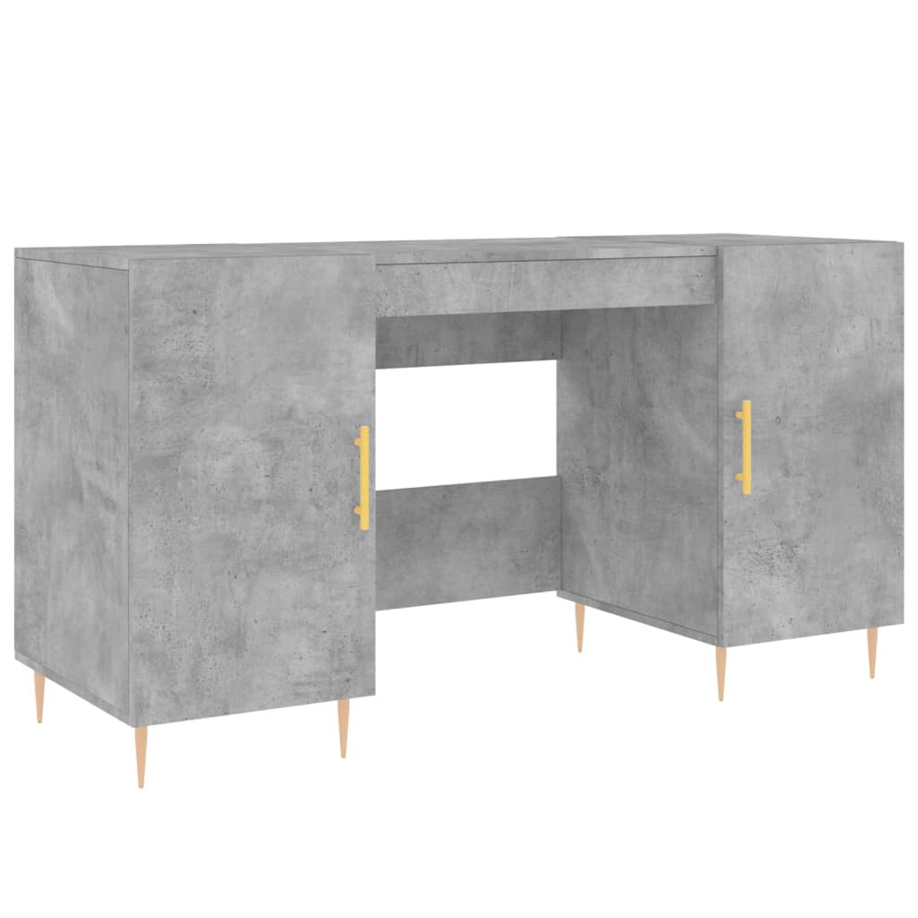 Bureau gris béton 140x50x75 cm bois d'ingénierie Bureaux vidaXL