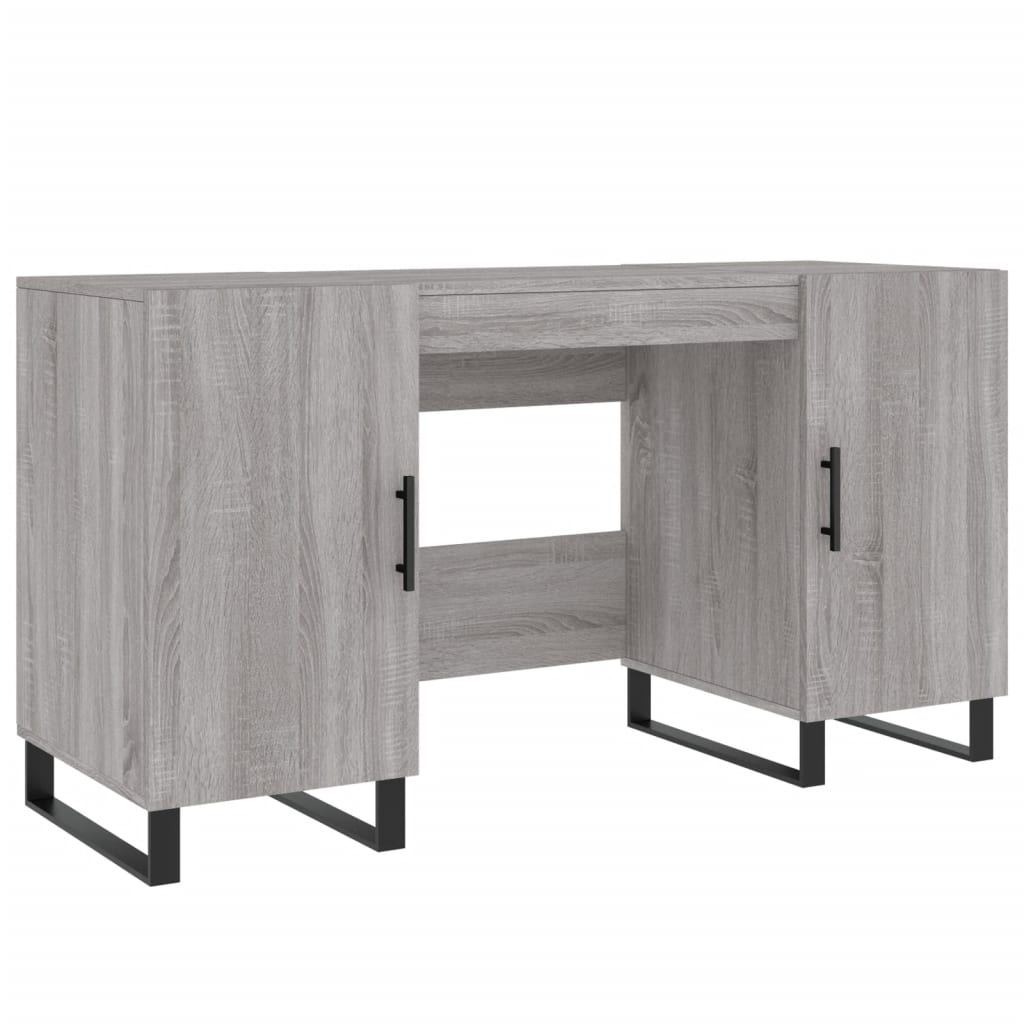 Bureau sonoma gris 140x50x75 cm bois d'ingénierie Bureaux vidaXL