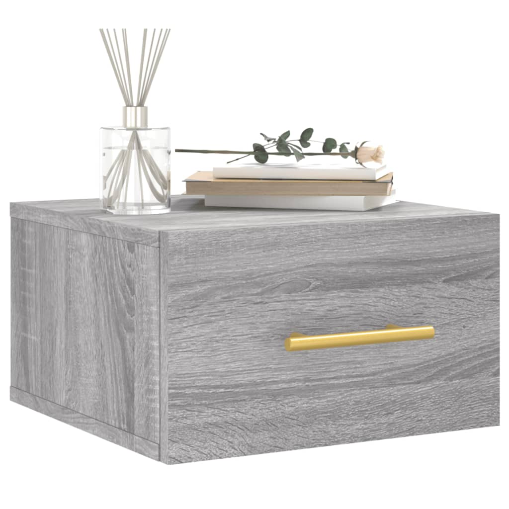 Table de chevet murale sonoma gris 35x35x20 cm Casiers & armoires de rangement vidaXL   