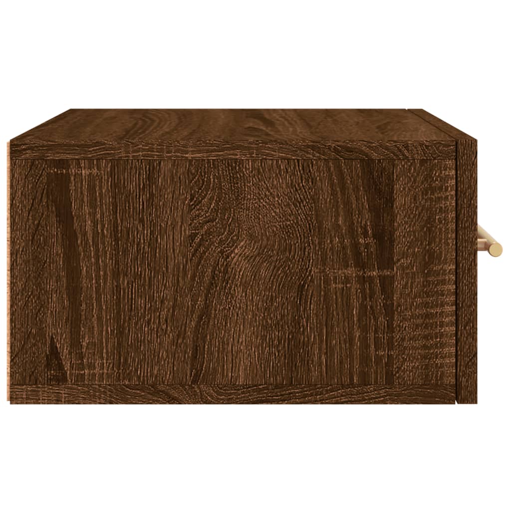 Table de chevet murale chêne marron 35x35x20 cm Casiers & armoires de rangement vidaXL