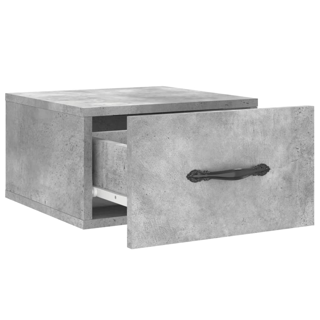 Table de chevet murale gris béton 35x35x20 cm Casiers & armoires de rangement vidaXL   