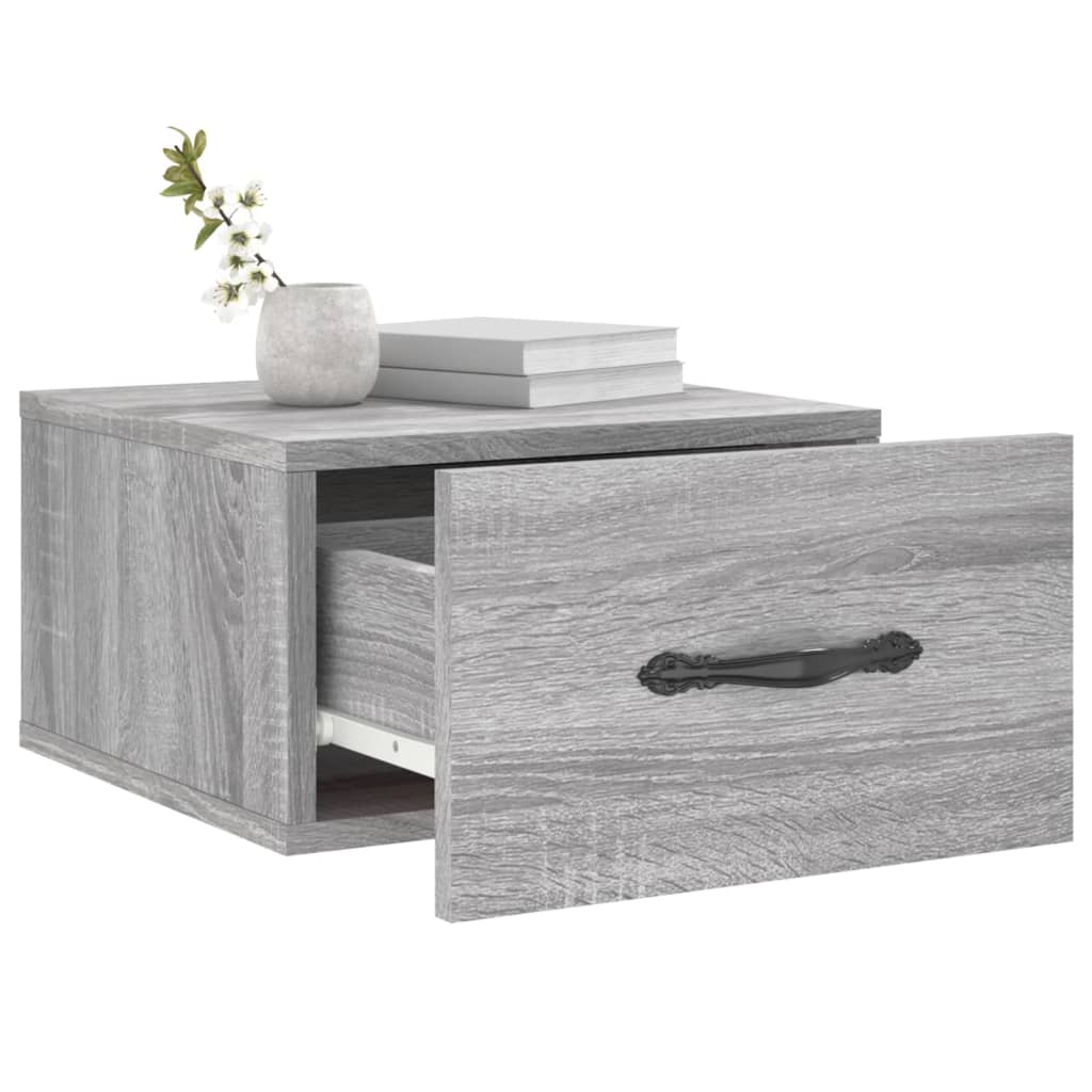 Table de chevet murale sonoma gris 35x35x20 cm Casiers & armoires de rangement vidaXL   