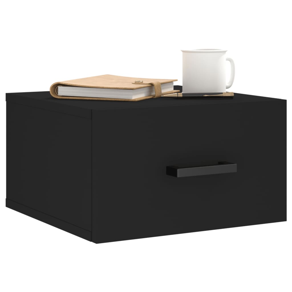 Tables de chevet murales 2 pcs noir 35x35x20 cm Casiers & armoires de rangement vidaXL