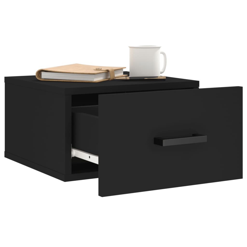 Tables de chevet murales 2 pcs noir 35x35x20 cm Casiers & armoires de rangement vidaXL