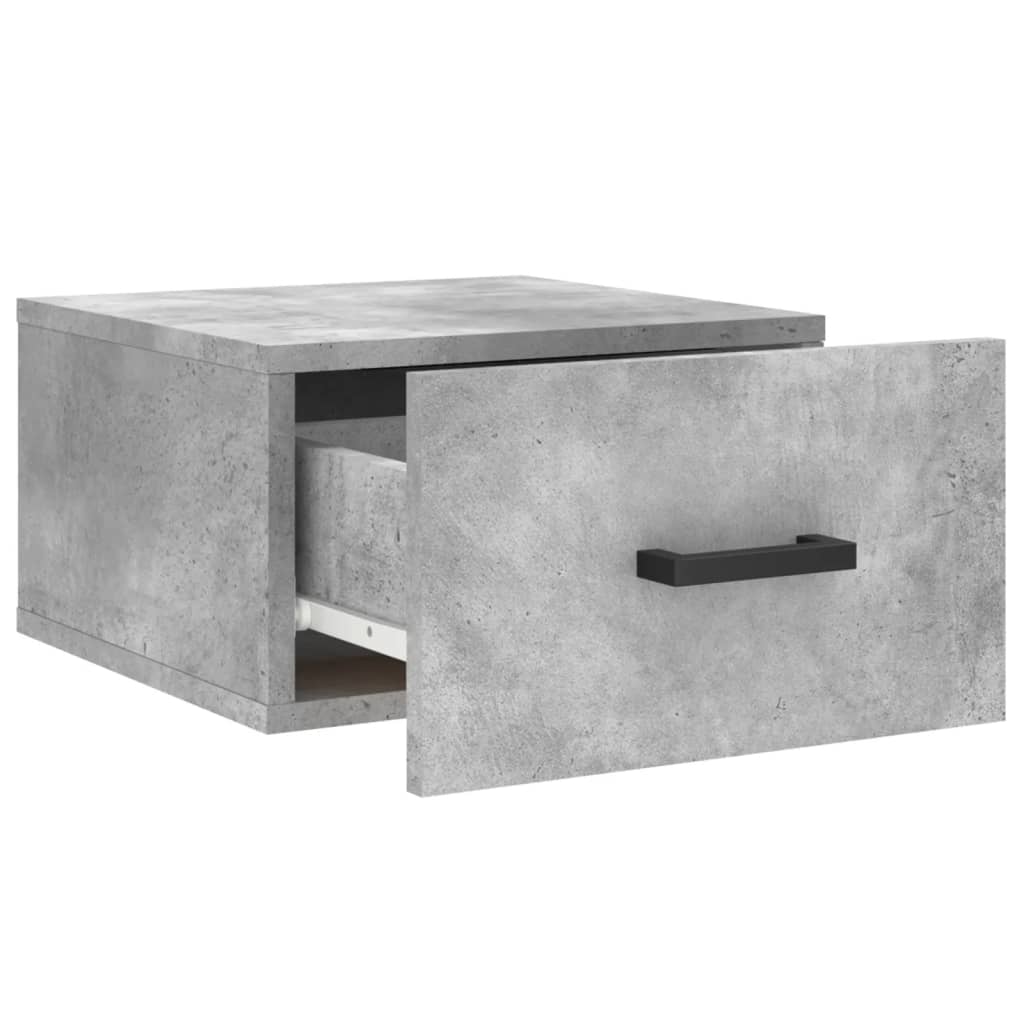 Table de chevet murale gris béton 35x35x20 cm Casiers & armoires de rangement vidaXL   