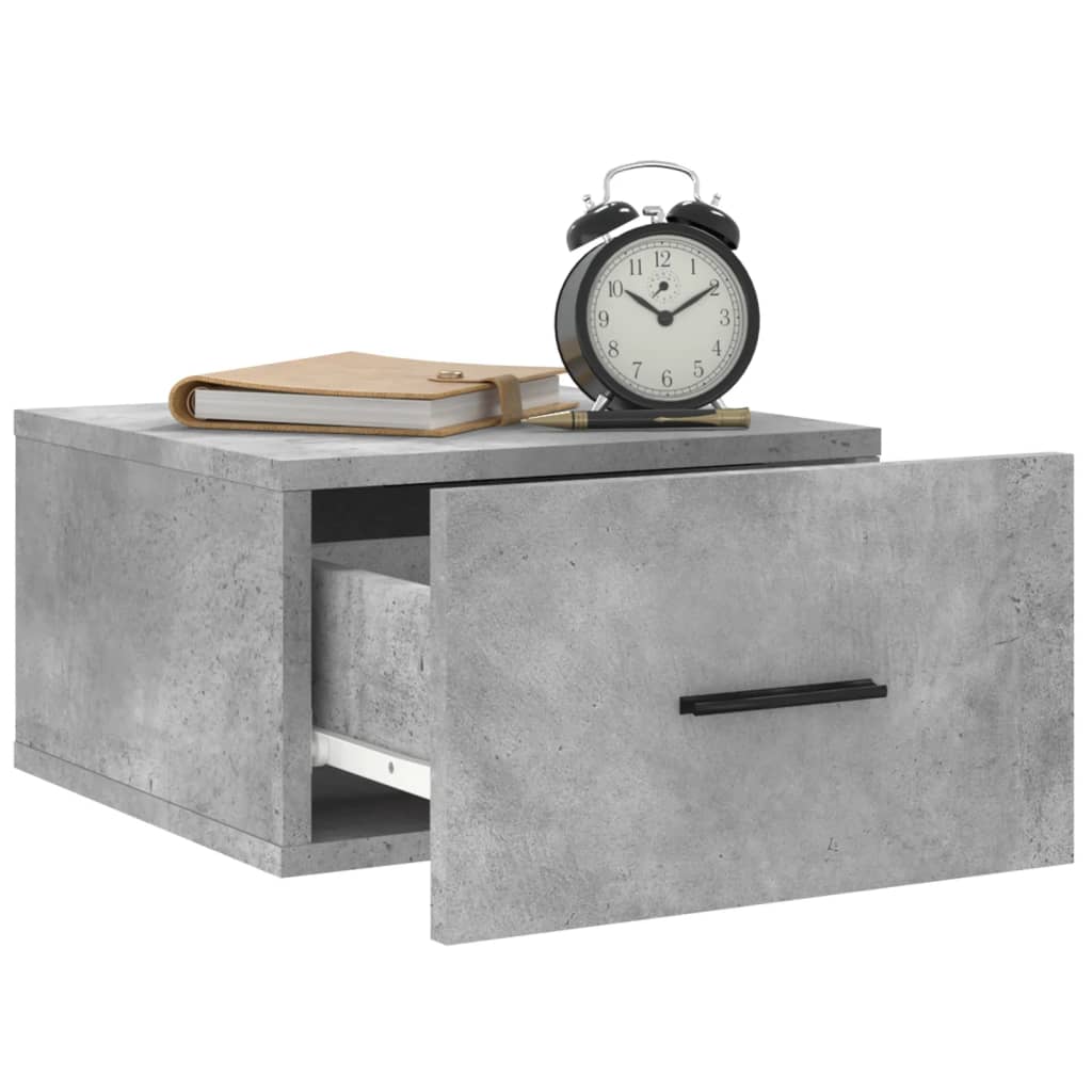 Table de chevet murale gris béton 35x35x20 cm Casiers & armoires de rangement vidaXL   