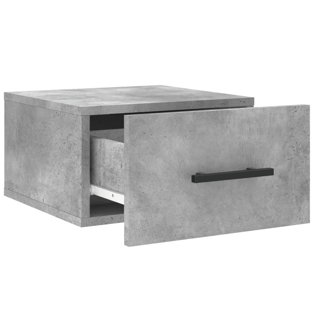 Table de chevet murale gris béton 35x35x20 cm Casiers & armoires de rangement vidaXL