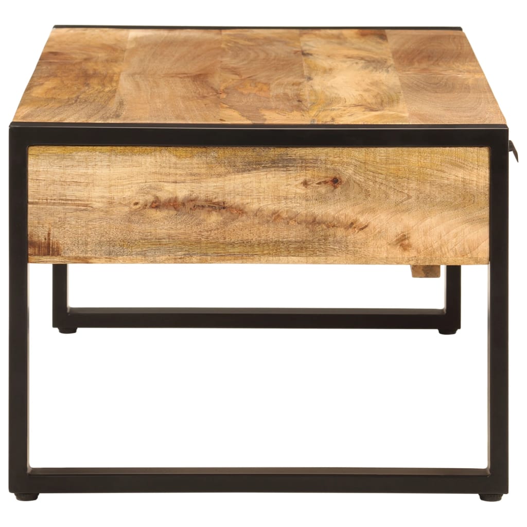 Table basse 100x54x40 cm bois de manguier solide et fer Tables basses vidaXL   