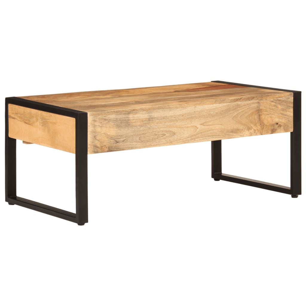 Table basse 100x54x40 cm bois de manguier solide et fer Tables basses vidaXL   